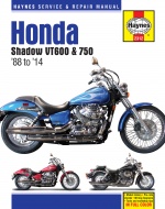 HONDA SHADOW VT600, VT750 (1988-2014) - instrukcja napraw Haynes