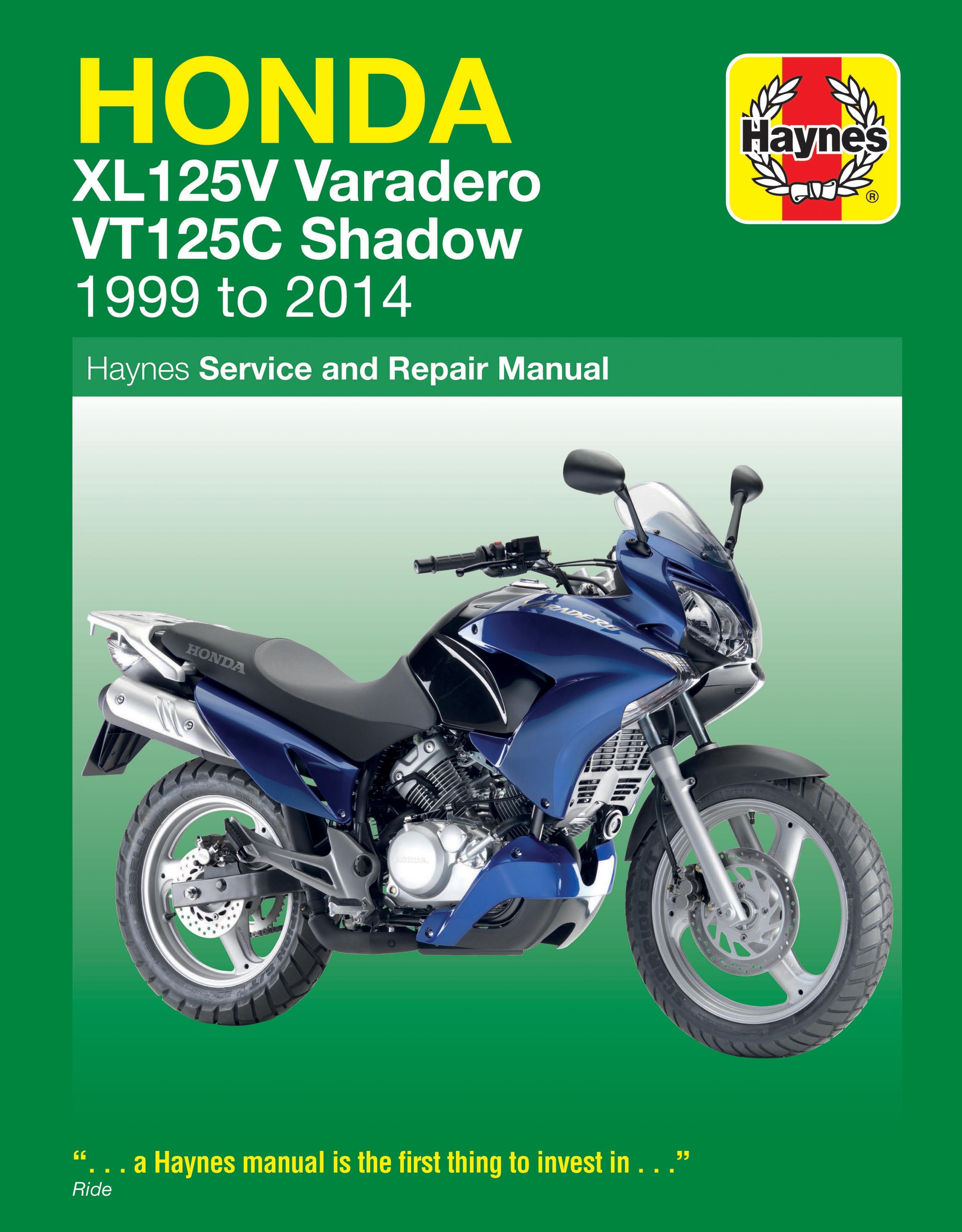 INSTRUKCJA HONDA XL 125V Varadero VT 125C Shadow (1999